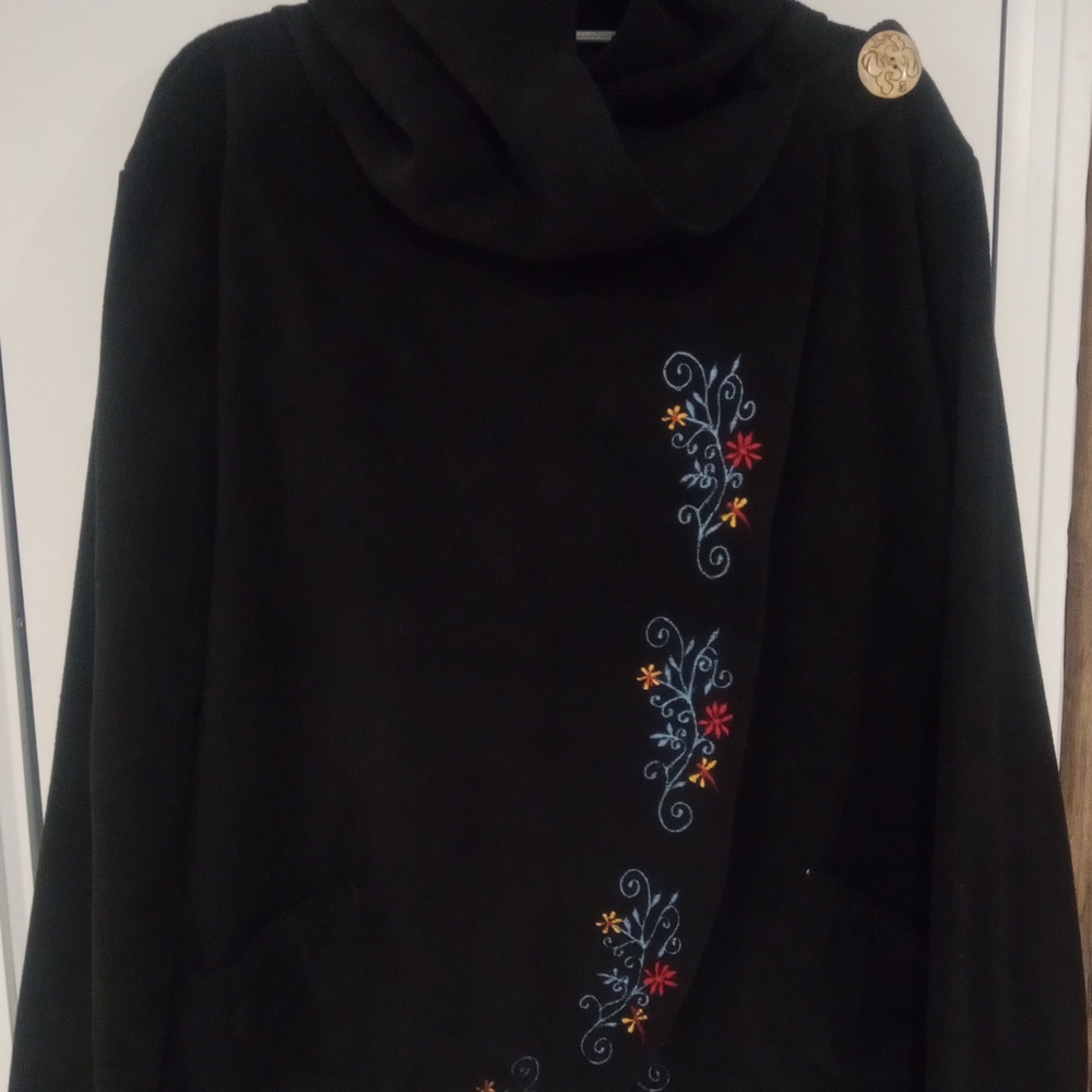 Black Embroidered Women's Blazer